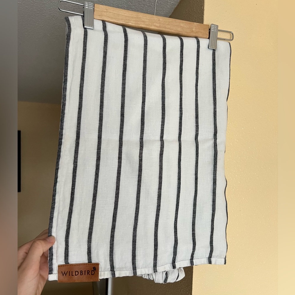 WildBird Black and White Striped Cloth